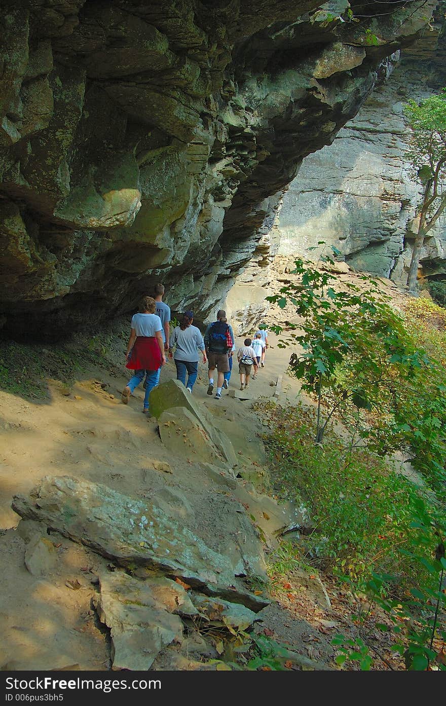 Twin Arches geological formation in Big South Fork National Park in Tennessee.