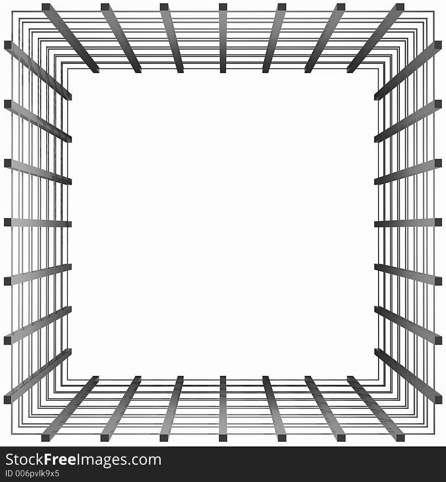 3D Box Frame Grill Pattern