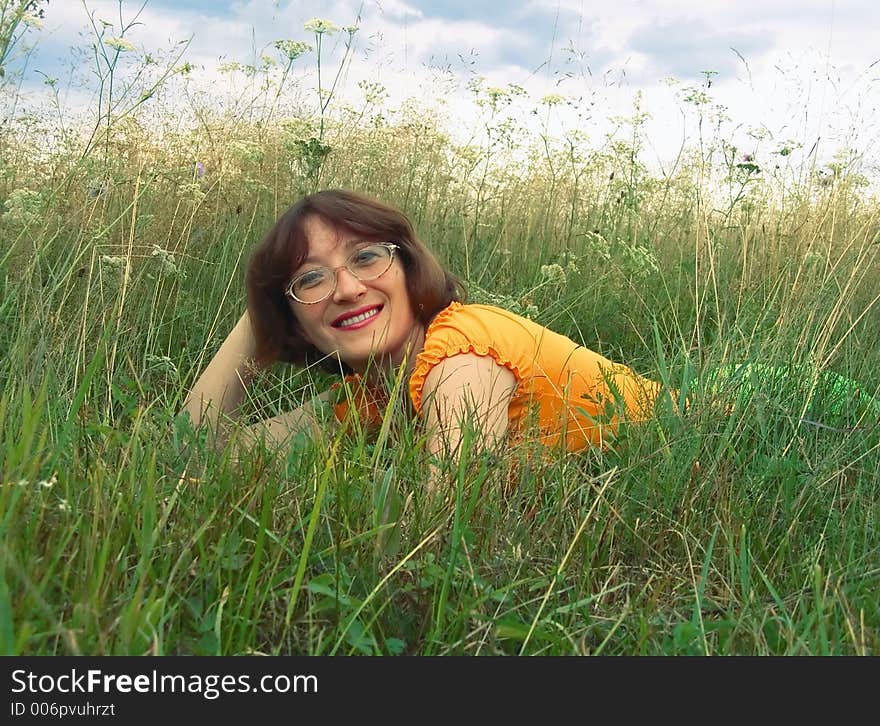 Girl On Grass