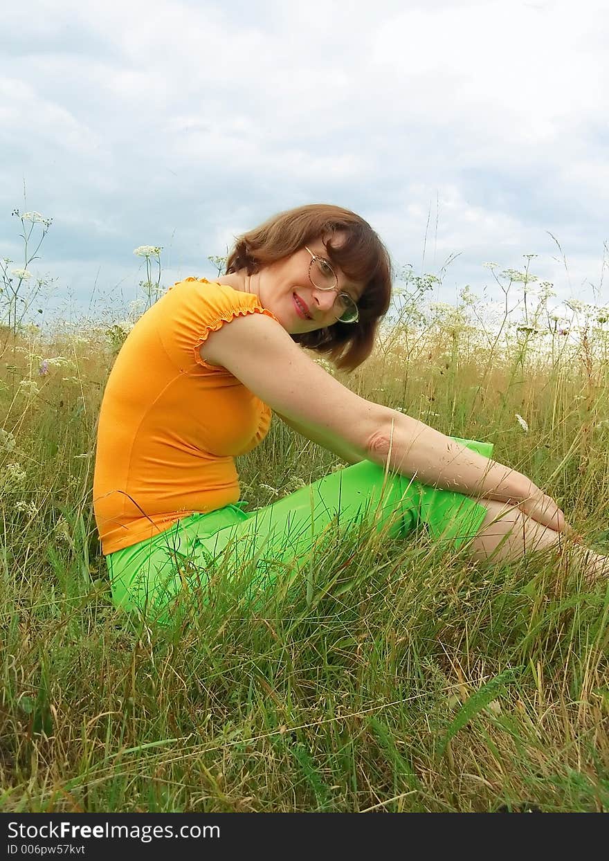 Girl On Grass