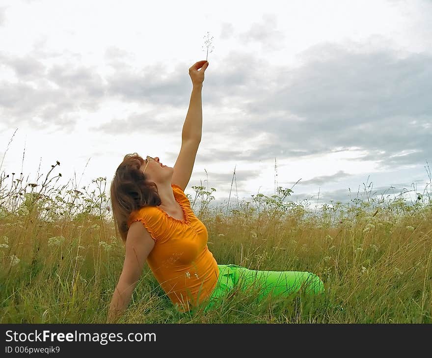 Girl On Grass