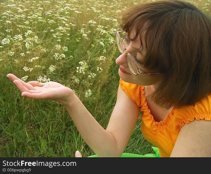 Girl On Grass