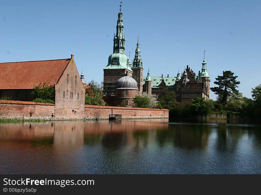 Castle  of  hilleroed in denmark (overall view). Castle  of  hilleroed in denmark (overall view)