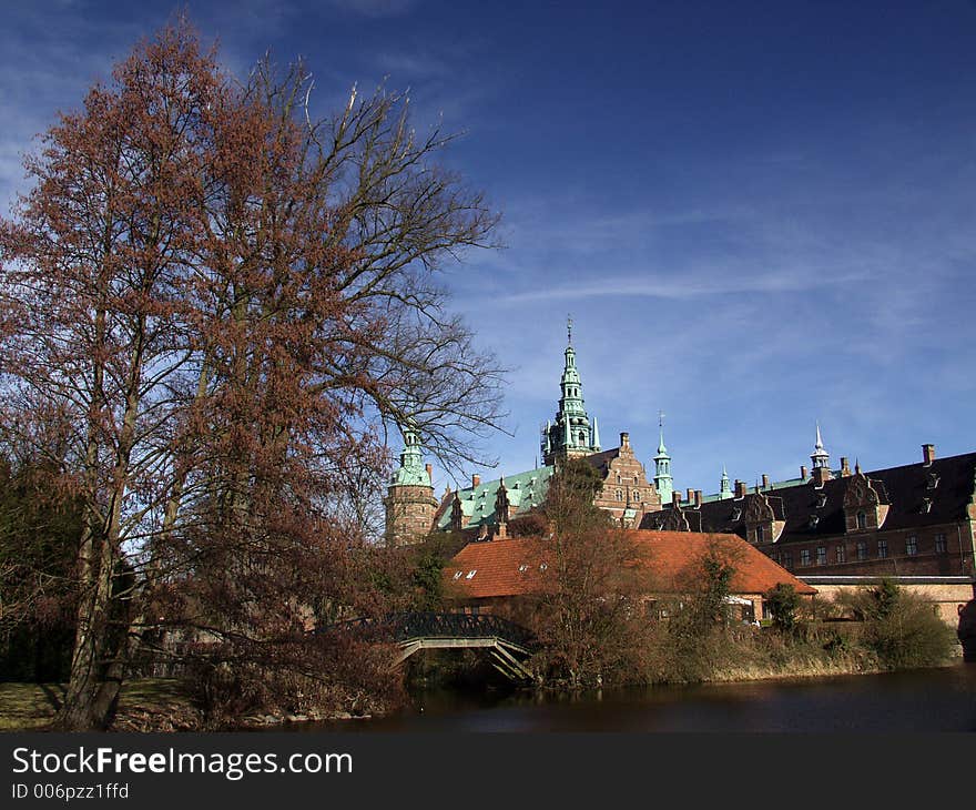 Castle  of  hilleroed in denmark (overall view). Castle  of  hilleroed in denmark (overall view)