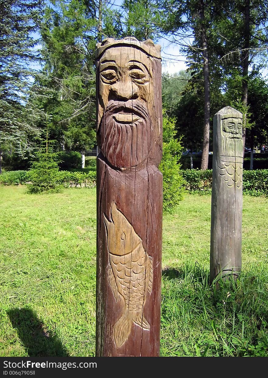 Wooden idols