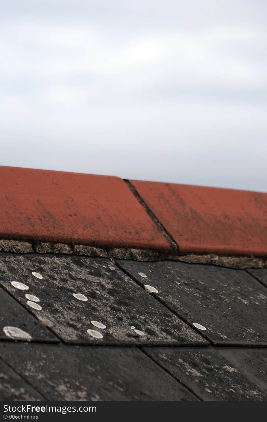 Closeup Slates On Roof