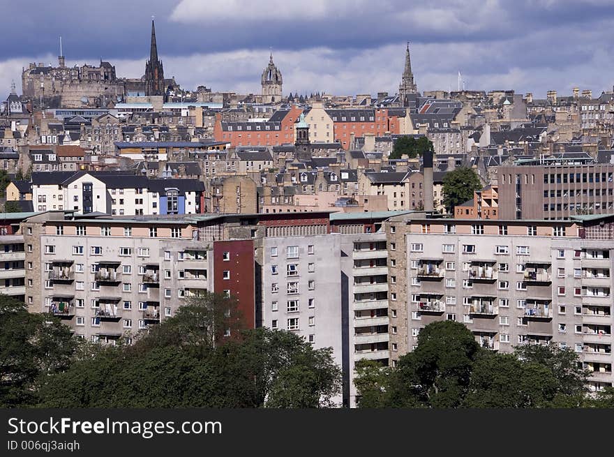 A view of Edinburgh from Scarborough Craggs