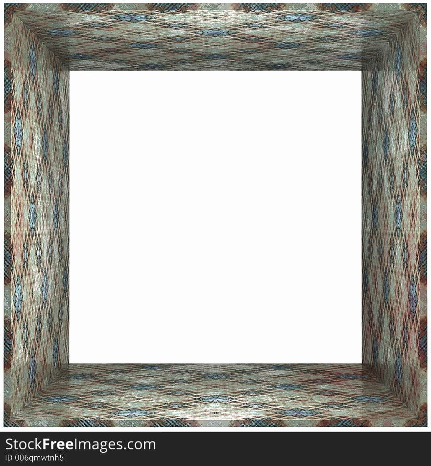 3D Box Frame Grunge Pattern. 3D Box Frame Grunge Pattern