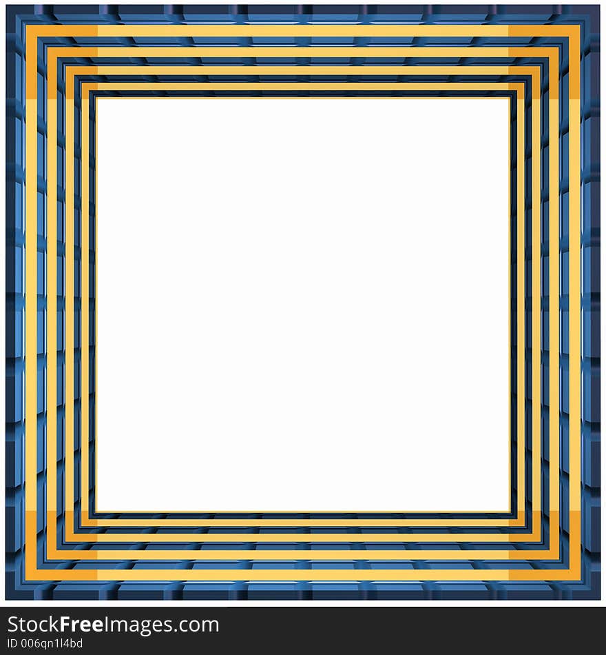 Box Frame Gold Grid