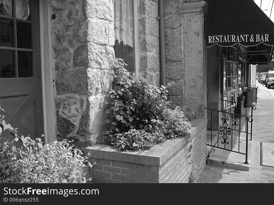 Restaurant and bar located in old stone building