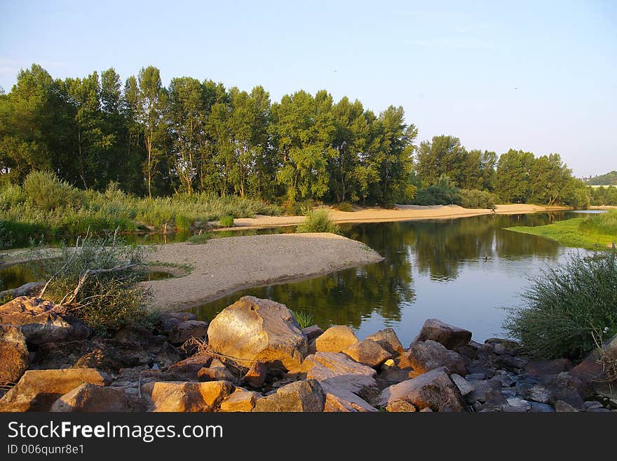 Early morning visit to the river in France. Early morning visit to the river in France.