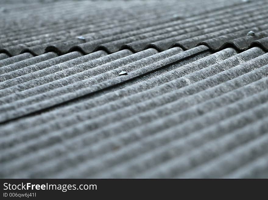 Grey cement roof. Grey cement roof