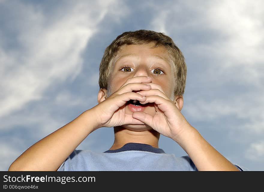 Young Boy Yelling