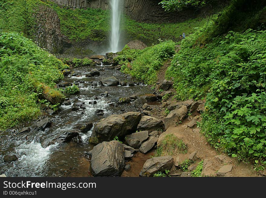 Waterfall and stream