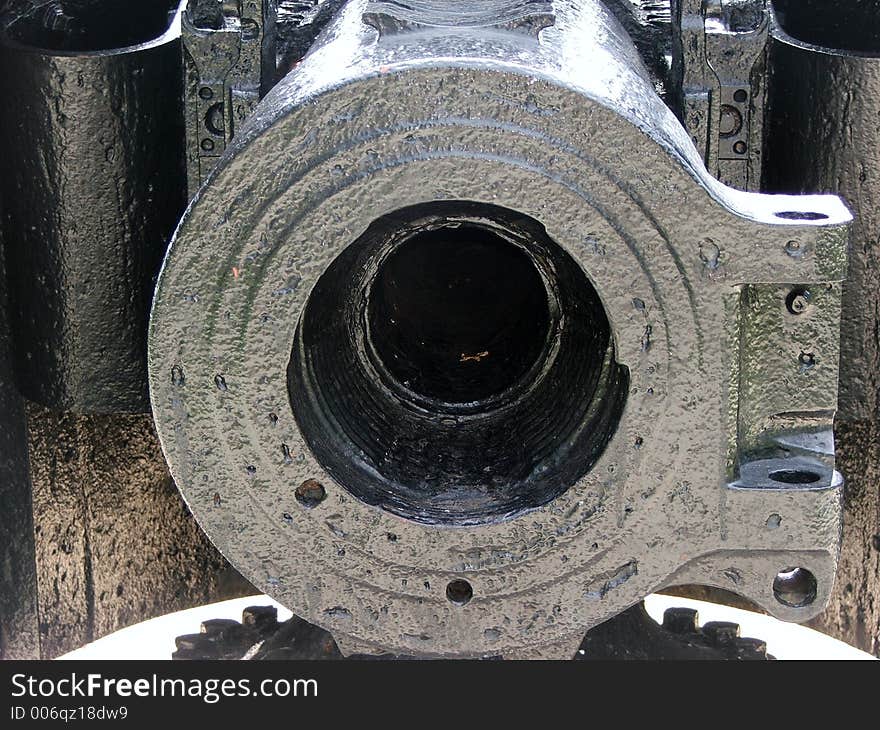 The loading area of a canon from the early 1900's.  Photographed at Ft DeSoto, St Petersburg, FL. The loading area of a canon from the early 1900's.  Photographed at Ft DeSoto, St Petersburg, FL.