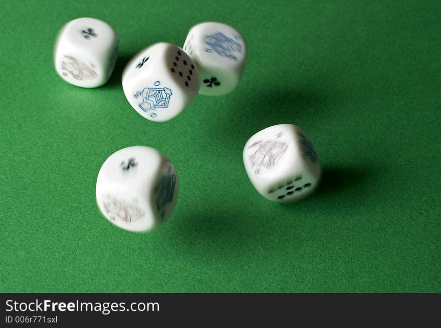 Dices close-up. Dices close-up