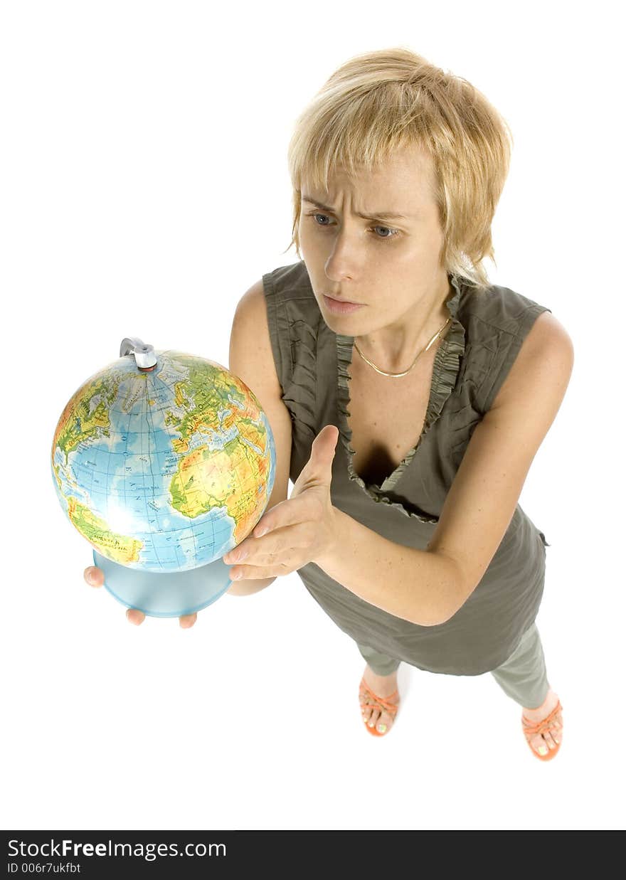 Woman With Globe