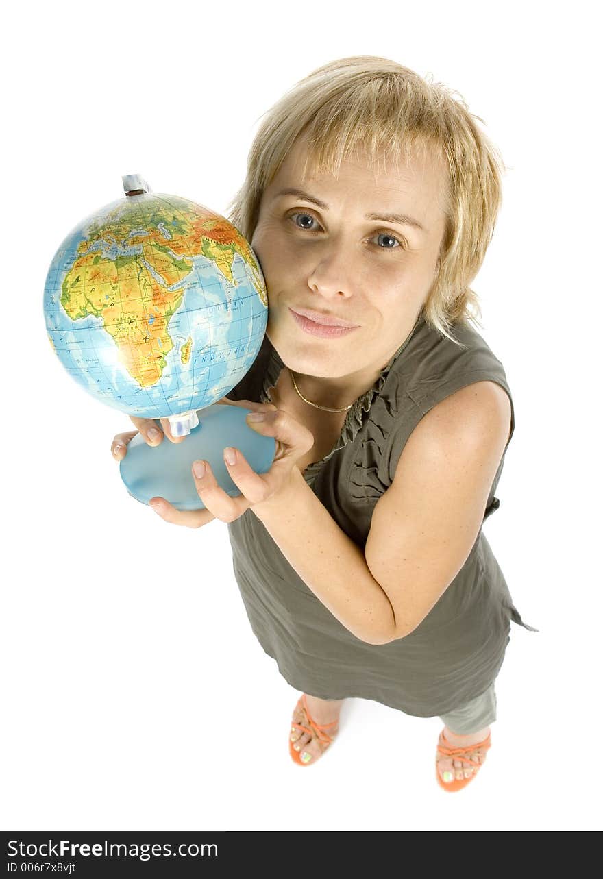 Woman With Globe