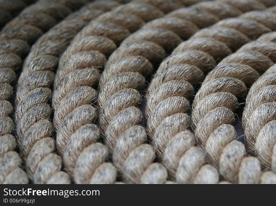 Cordage background on a boat