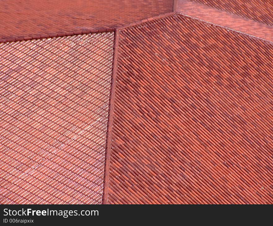 Picture of roofing tile from above. Picture of roofing tile from above