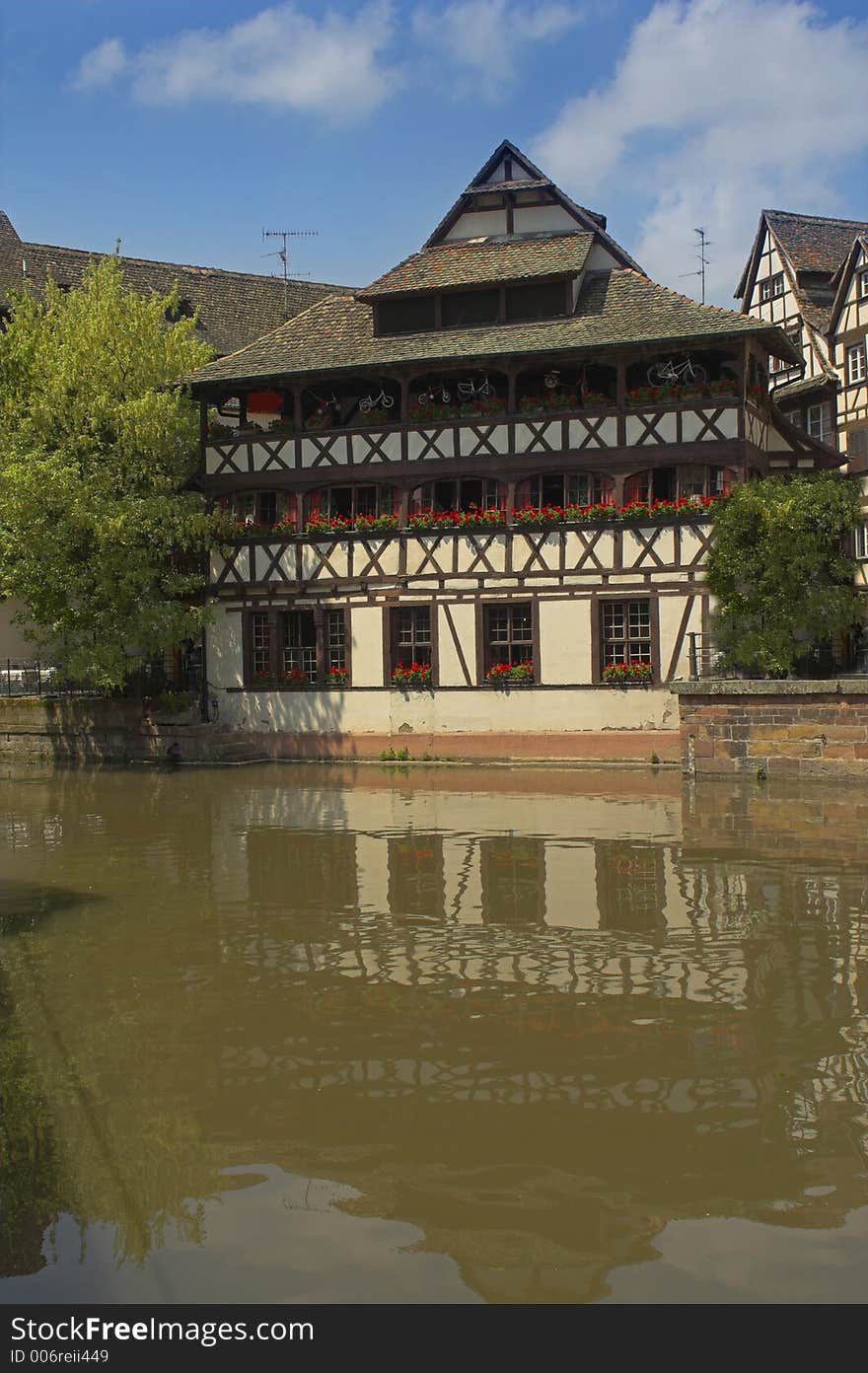 House in strasbourg beside a canal. House in strasbourg beside a canal