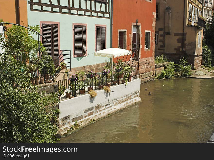 Apartments beside canal. Apartments beside canal