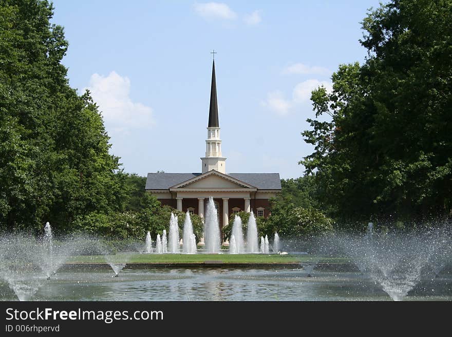 Chapel with fountains