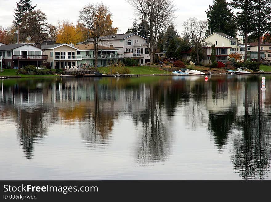 Reflection on lake. Reflection on lake