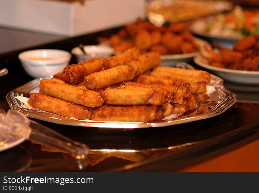 Fired chinese spring rolls,