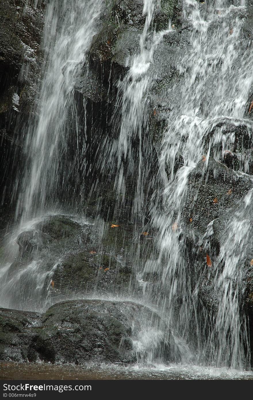 Spruce Flat Falls detail in the Tremont area of the Great Smoky Mountains