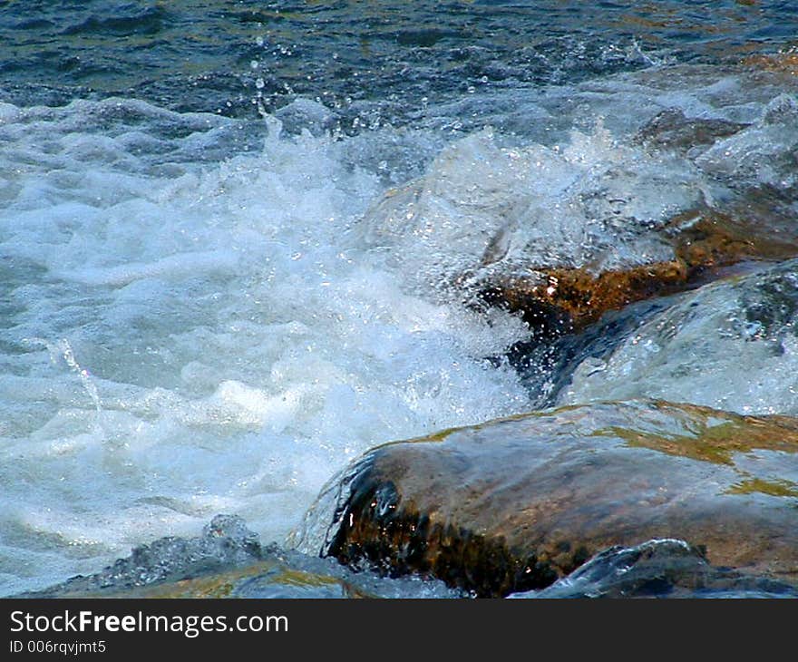 Broken water on the River Hers, south west France