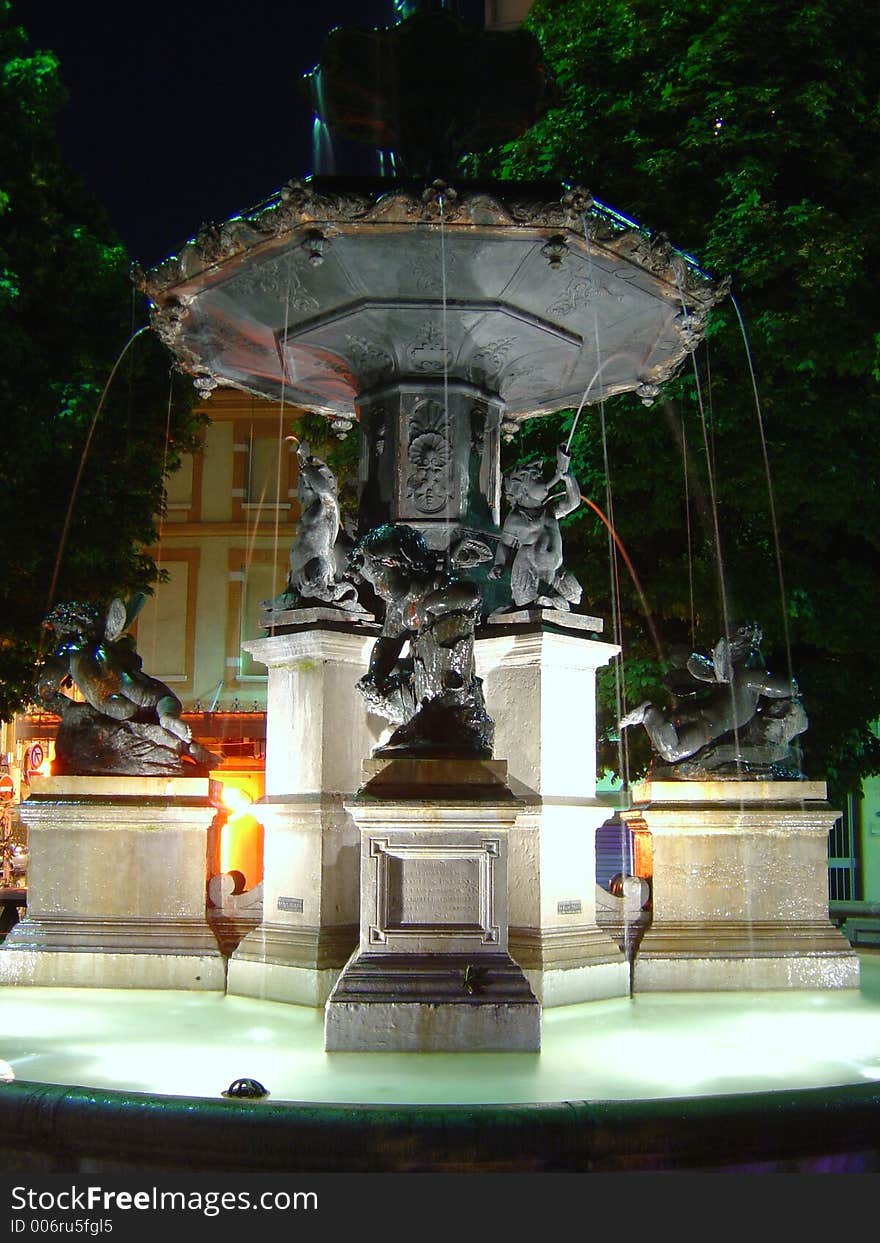 Angels sculpture on a fountain. Angels sculpture on a fountain