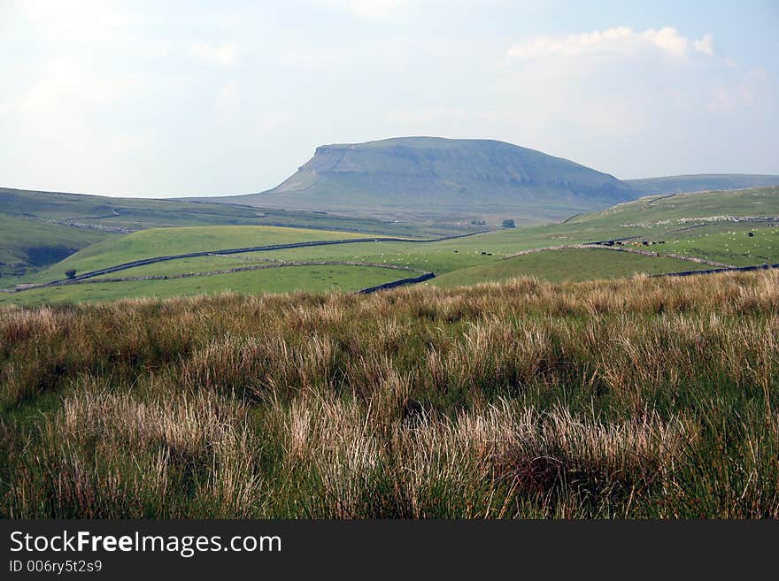 Mount of Penyghent - hill in the Yorkshire Dales, England