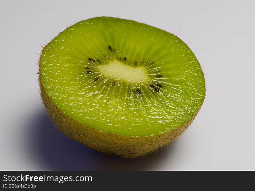 Half of a kiwi fruit