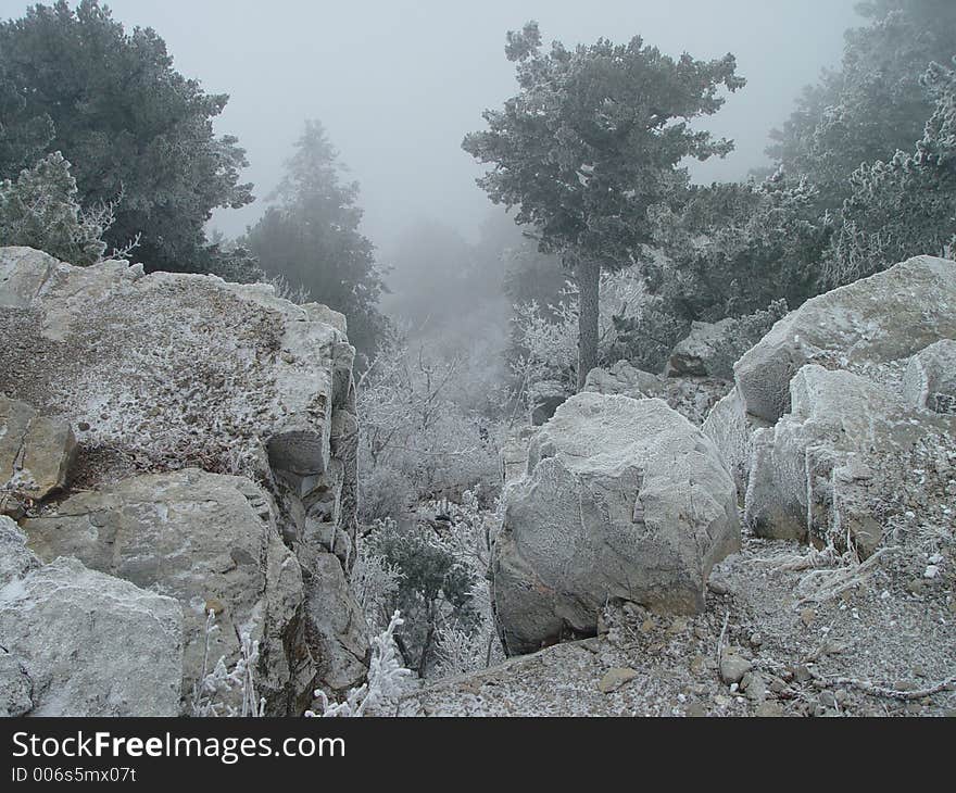 Wintery mountain