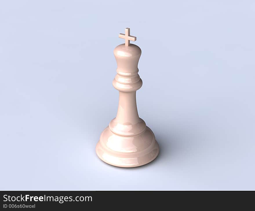A chess king over a white background (Strategy).