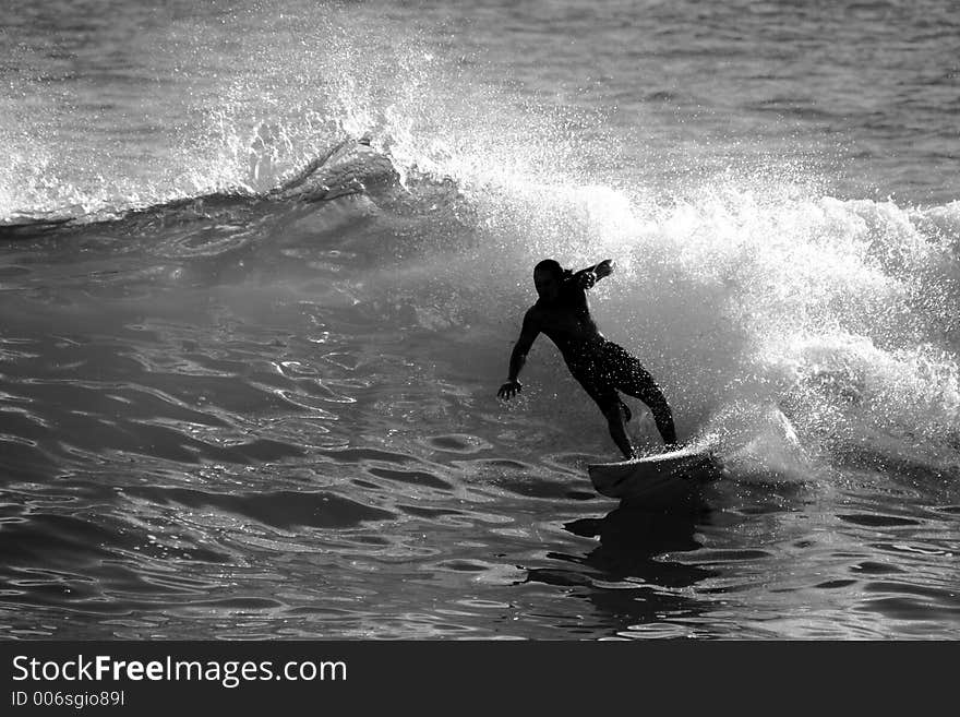 Surfer in black and white4