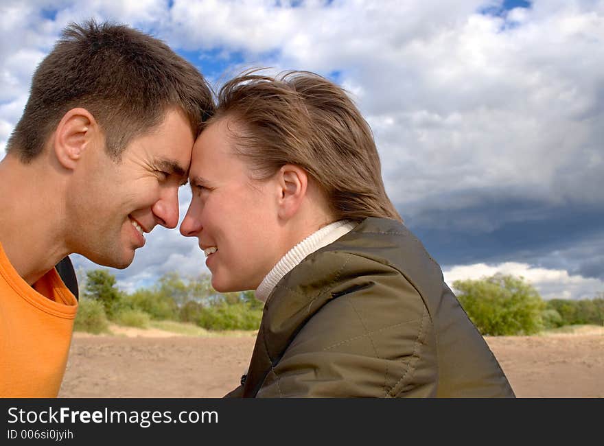 Happy  Couple On A Beach-4