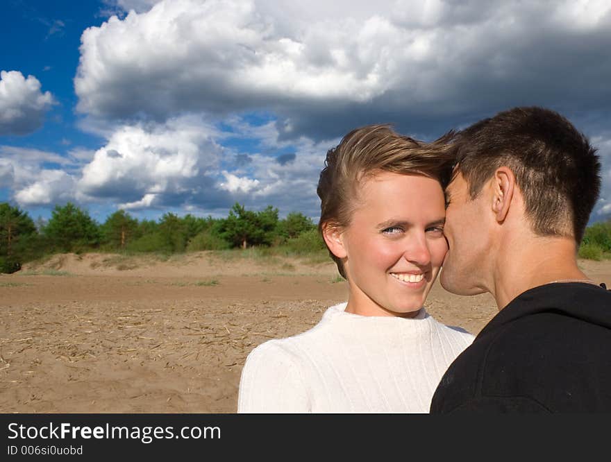 Happy  Couple On A Beach-5