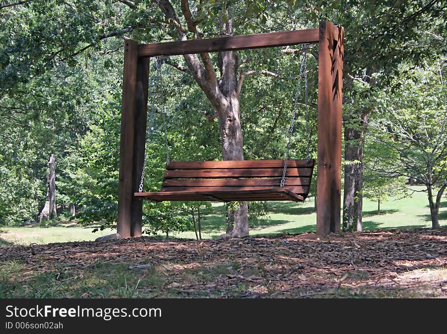 Empty park swing. Empty park swing