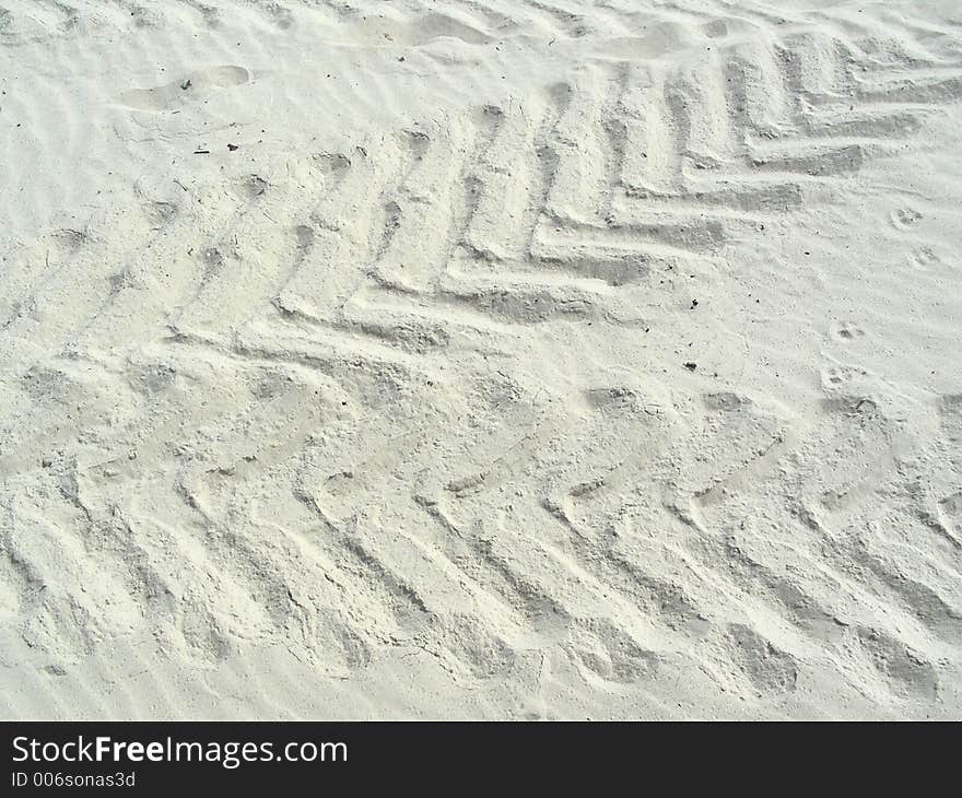 Tracks in sand