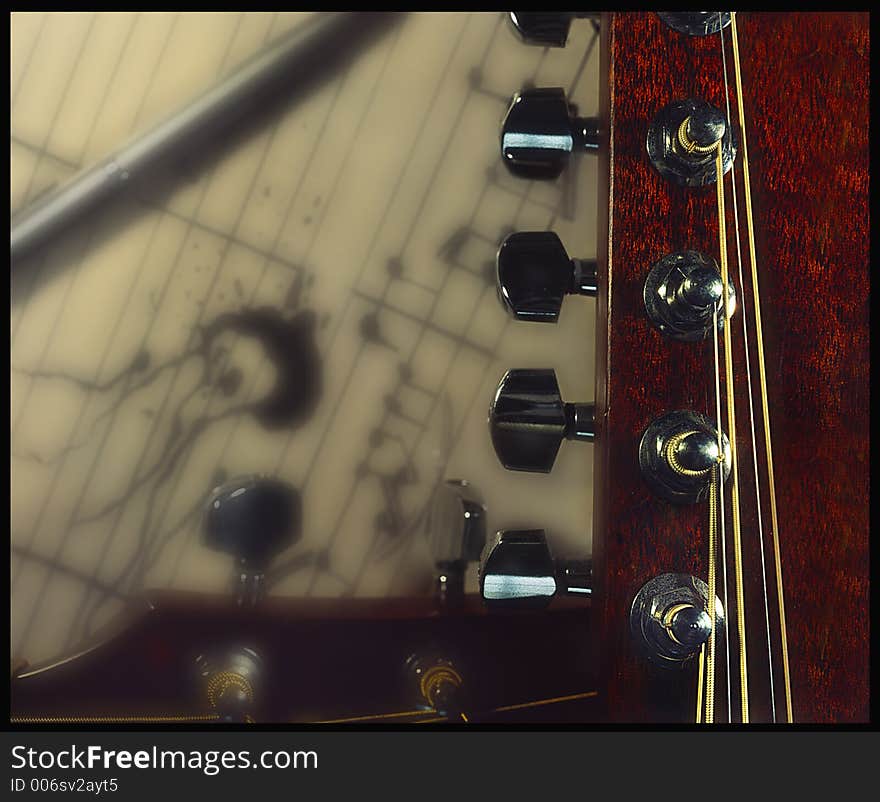 Guitar, music, mood, light, arts, entertainment, background, wood, texture, design. Guitar, music, mood, light, arts, entertainment, background, wood, texture, design