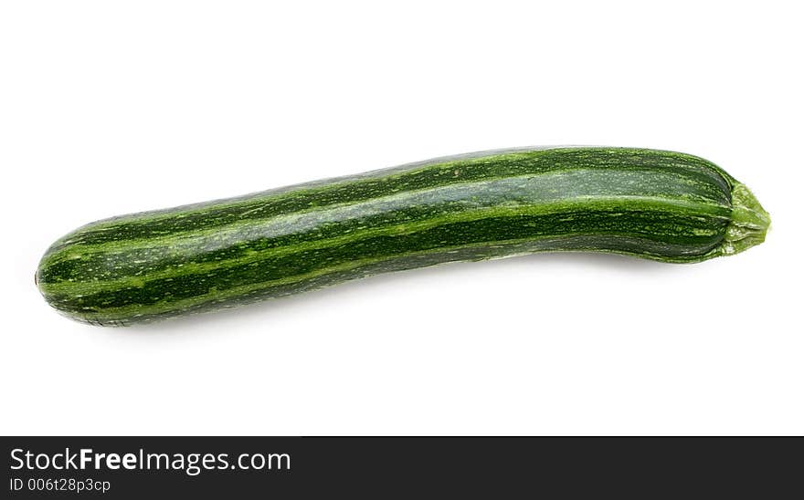 Zucchini on white background