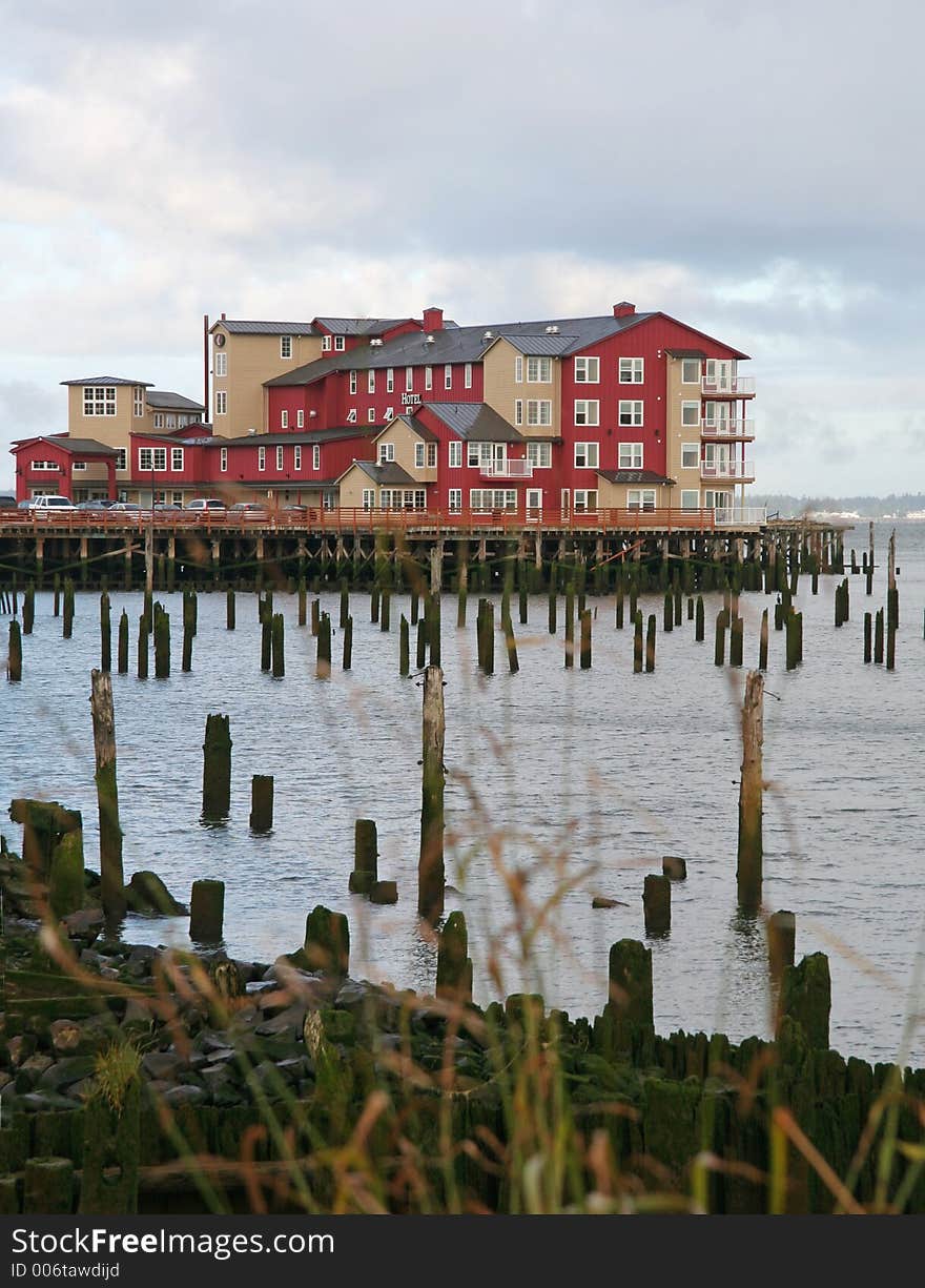 Hotel at an ocean coast. Hotel at an ocean coast