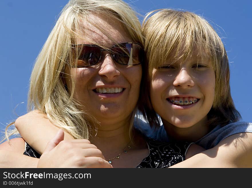 Son with mother