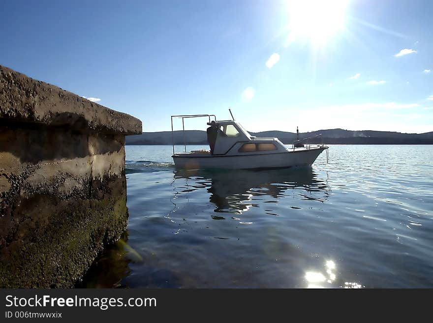 Boat at the sea. Boat at the sea