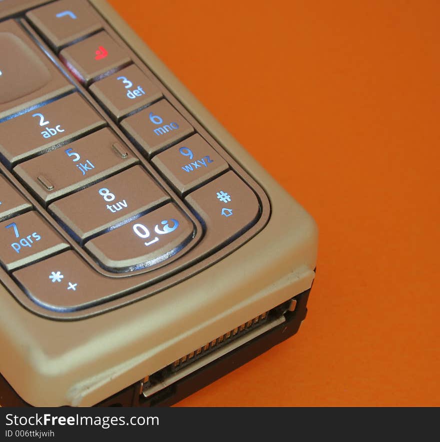 Closeup of cellular phone  keypad