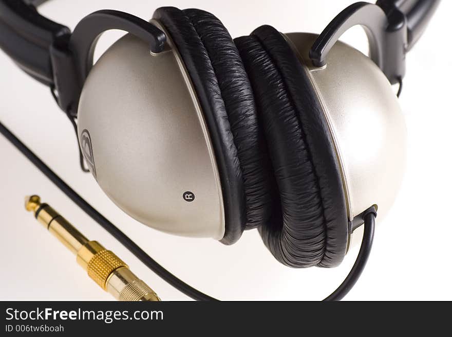 Headphones on a light background