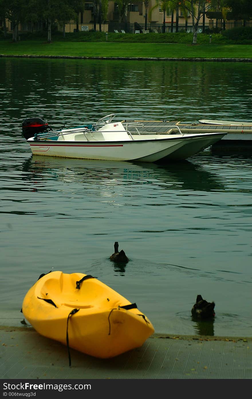 Two boats on the lake