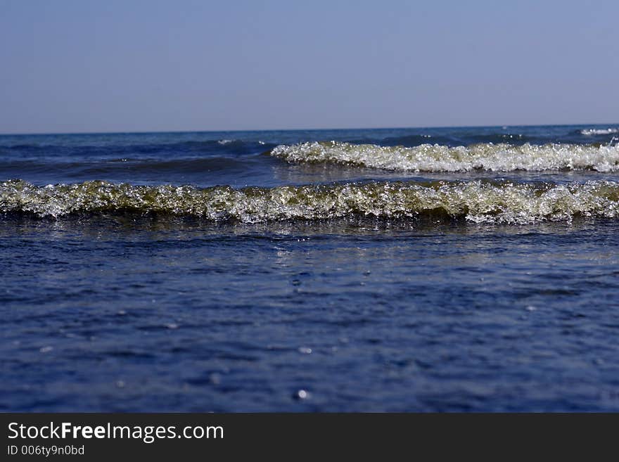 Miniature 2 Inch Waves On A Calm Day